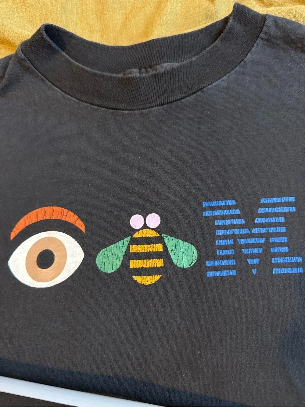 IBM 90s vintage  Eye Bee M T-Shirt Graphic Tee Black XL